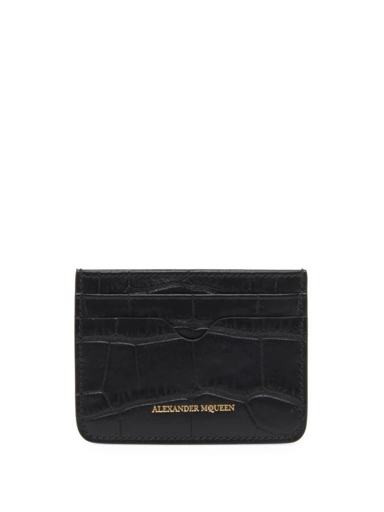 商品Alexander McQueen|Embossed Leather Card Holder,价格¥557,第1张图片