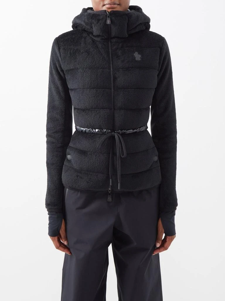 商品Moncler|Logo-patch faux-fur quilted down hooded jacket,价格¥5267,第1张图片