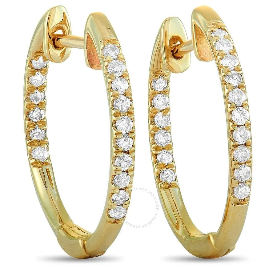 商品LB Exclusive|LB Exclusive 14K Yellow Gold 0.25 ct Diamond Pave Hoop Earrings,价格¥3230,第1张图片