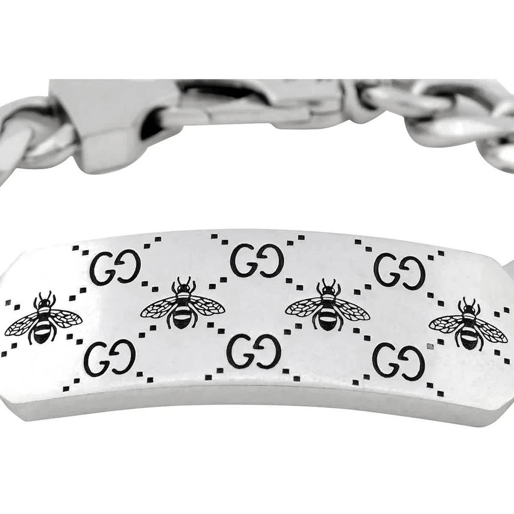 商品Gucci|Gucci Signature Silver Bracelet With Bee Motif,价格¥4277,第3张图片详细描述