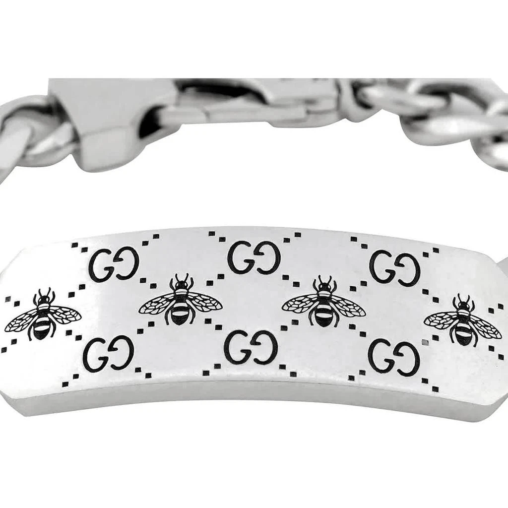 商品Gucci|Gucci Signature Silver Bracelet With Bee Motif,价格¥4355,第3张图片详细描述