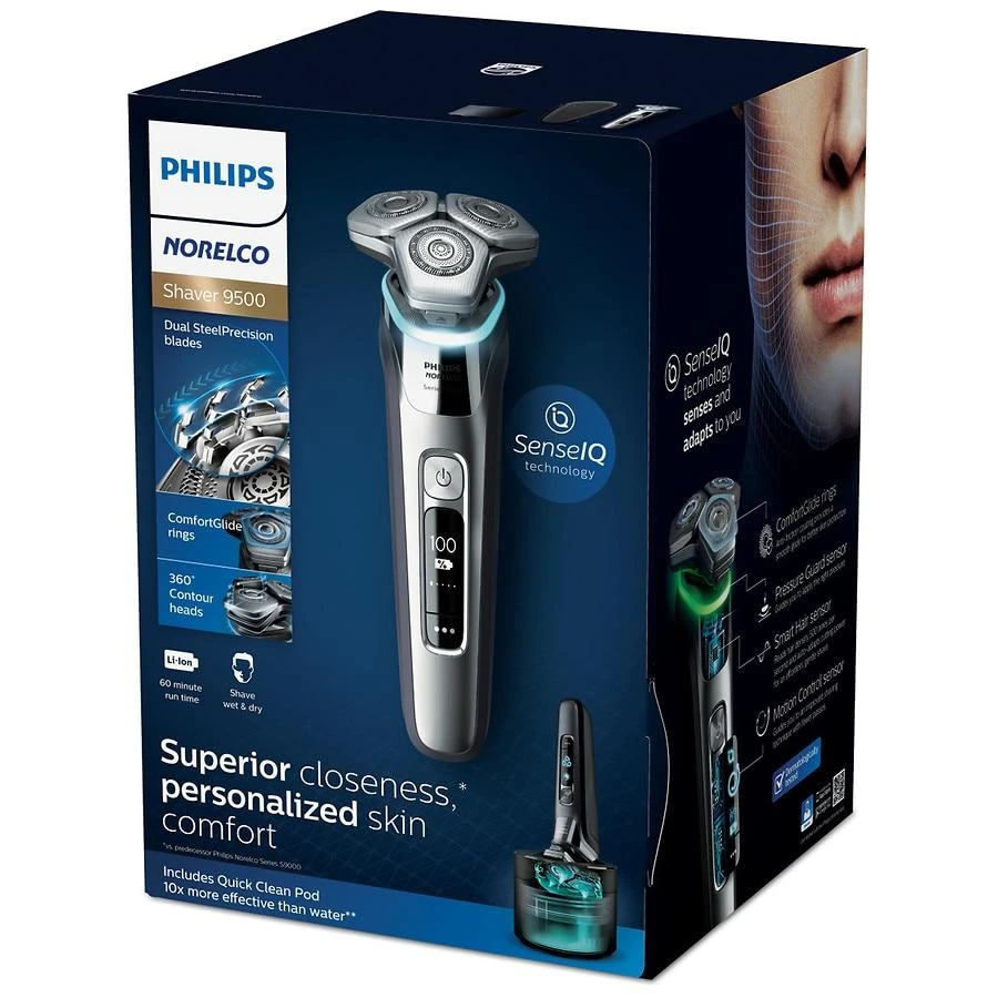 商品Philips|Shaver 9500 Rechargeable Wet & Dry Electric Shaver (S9985/84),价格¥1991,第3张图片详细描述