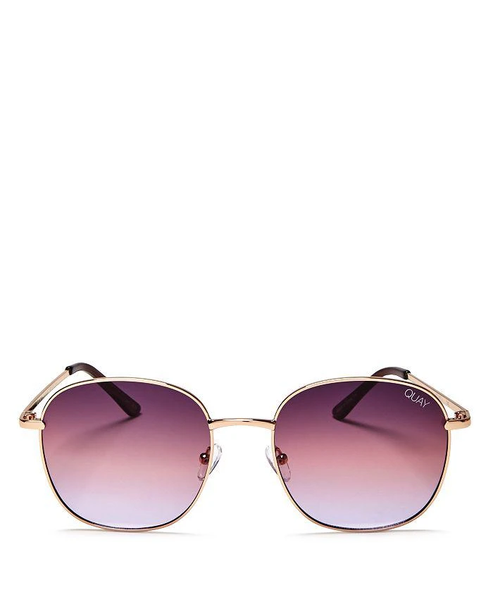 商品Quay|Women's Jezabell Mirrored Round Sunglasses, 54mm,价格¥445,第1张图片