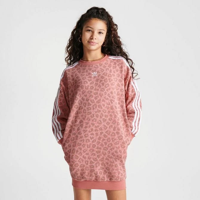商品Adidas|Girls' adidas Originals Allover Animal Print Long-Sleeve Dress,价格¥112,第3张图片详细描述