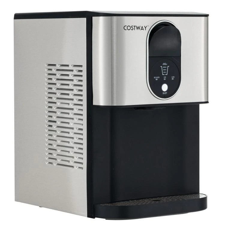 商品Hivvago|Self Dispensing Nugget Ice Maker Countertop with Soft Chewable Pellet Ice Cubes-Silver,价格¥5188,第1张图片