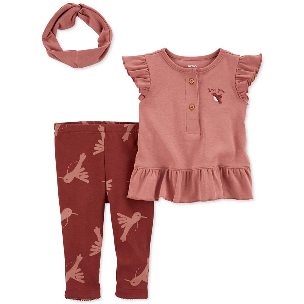 Baby Girls 3-Pc. Little Bird Outfit商品第1张图片规格展示