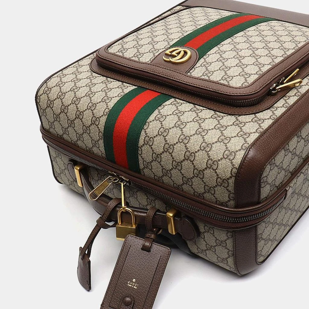 商品[二手商品] Gucci|Gucci Beige Brown Canvas and Leather Savoy Small Suitcase,价格¥15927,第5张图片详细描述