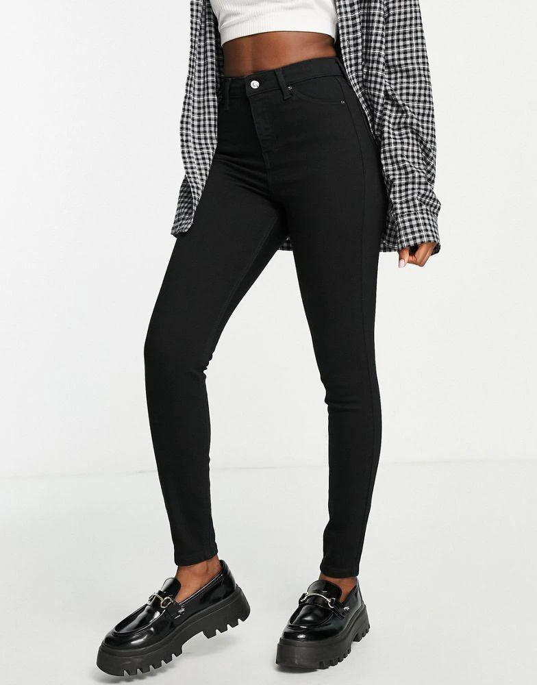 商品Topshop|Topshop Jamie jeans in pure black,价格¥96,第1张图片