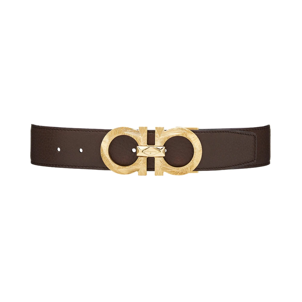 商品Salvatore Ferragamo|SALVATORE FERRAGAMO 男士棕黑双面腰带 67-0087-750193【包装随机，部分无包装盒】,价格¥2353,第1张图片