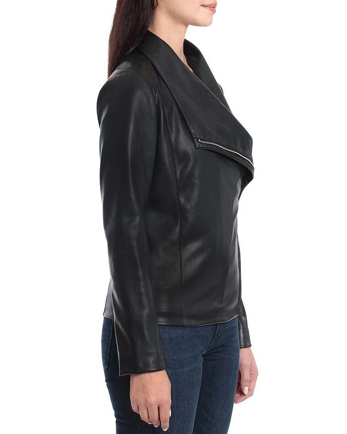 商品Bagatelle|Draped Faux Leather Jacket,价格¥629,第3张图片详细描述