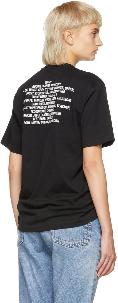 商品Vetements|Black Virgo Horoscope T-Shirt,价格¥1199,第3张图片详细描述
