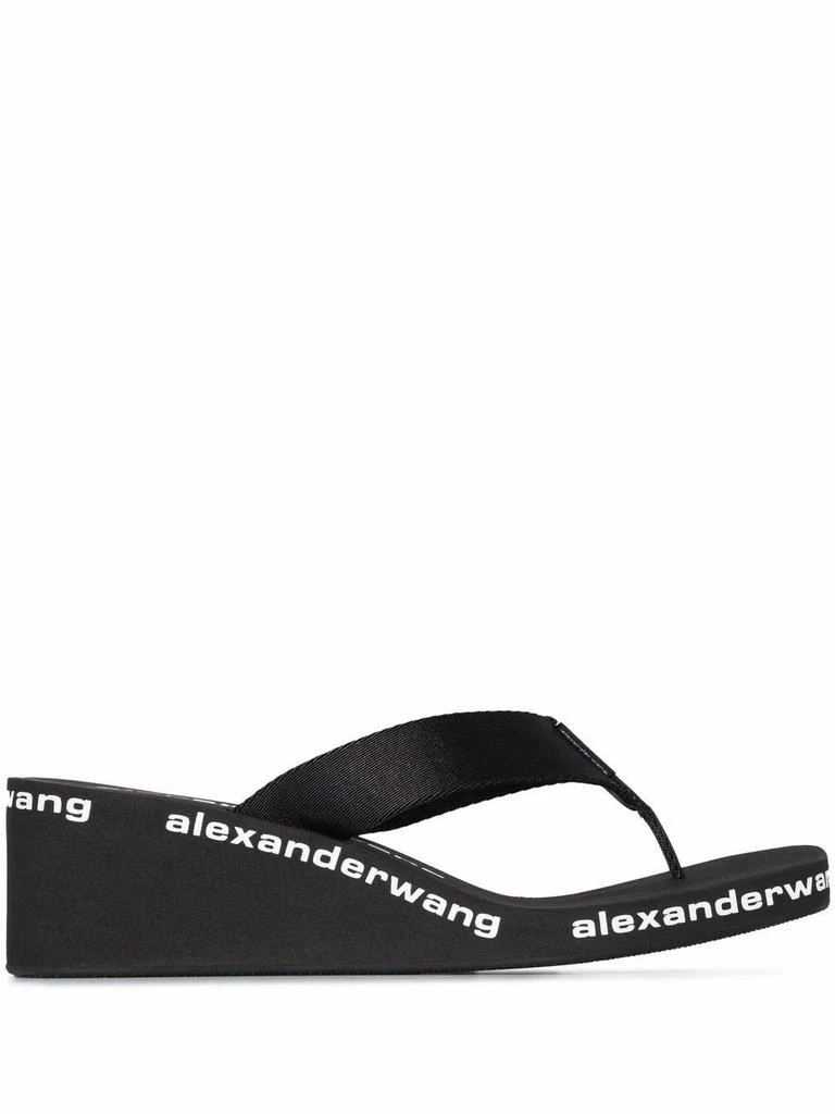 商品Alexander Wang|Alexander Wang Womens Black Polyurethane Sandals,价格¥2543,第1张图片