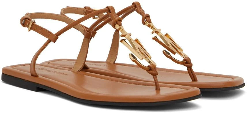 商品JW Anderson|Tan Logo Flat Sandals,价格¥994,第4张图片详细描述