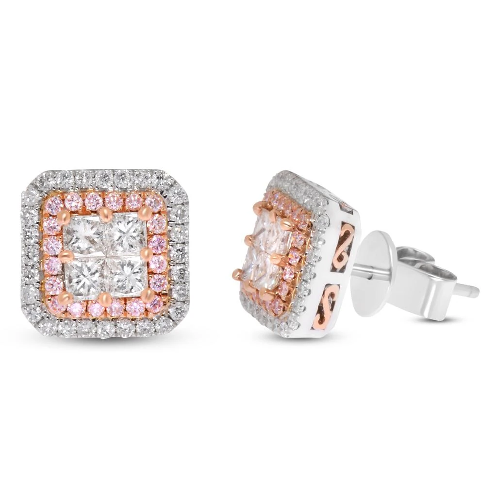 商品Gregg Ruth|Gregg Ruth 14K White and Rose Gold, White Diamond 0.81ct. tw. and Fancy Pink Diamond Stud Earrings 50112,价格¥32103,第1张图片