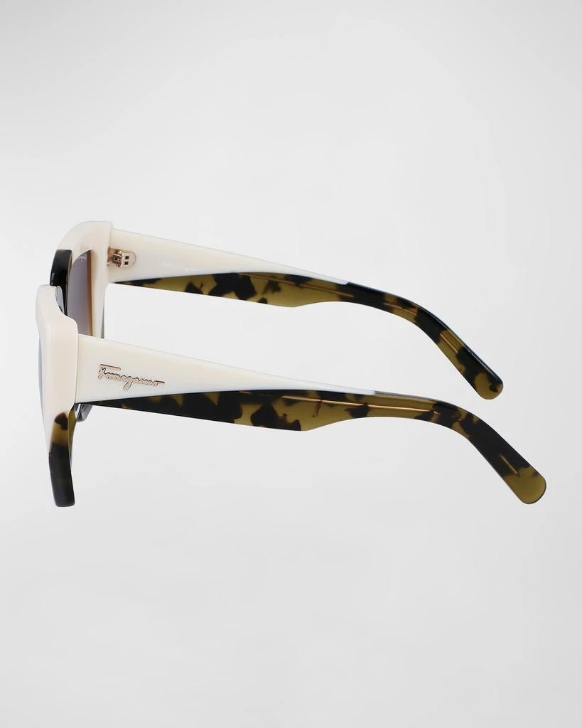 商品Salvatore Ferragamo|Color-Block Square Acetate Sunglasses,价格¥2748,第4张图片详细描述