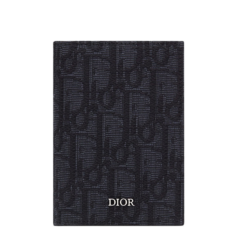 商品Dior|【预售3-7天】DIOR/迪奥 21春夏 男士黑色Oblique提花老花帆布双折卡包卡片夹2ESCH138YSE_H03E,价格¥3065,第1张图片