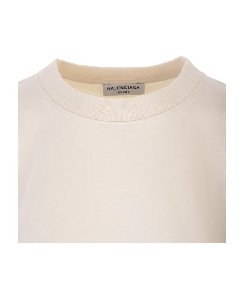 商品Balenciaga|Woman Beige Large Fit T-shirt,价格¥3595,第7张图片详细描述