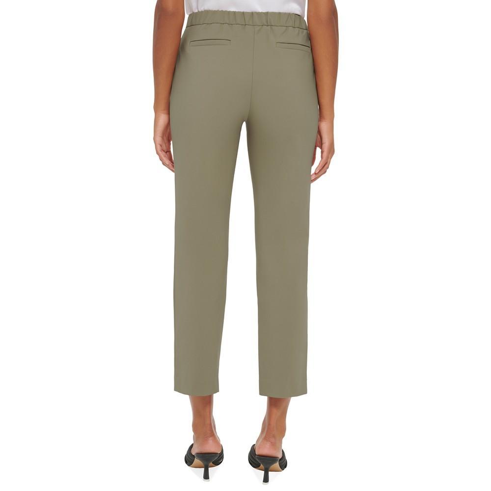 商品Calvin Klein|Woman's Elastic Back Slim Fit Cropped Pants,价格¥738,第4张图片详细描述