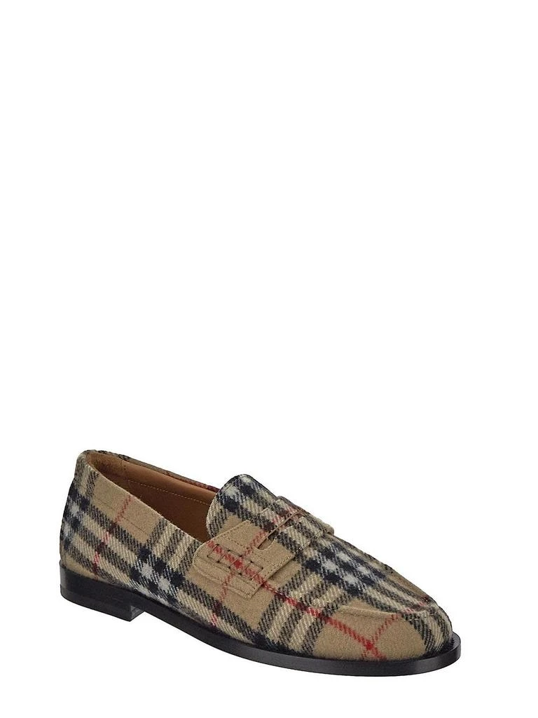 商品Burberry|Check Wool Felt Loafers,价格¥3225,第2张图片详细描述