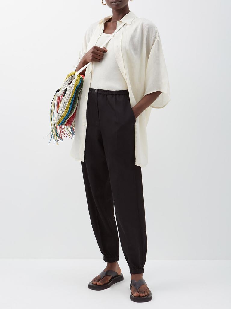 商品Joseph|Taio silk and cotton-blend relaxed trousers,价格¥3173,第4张图片详细描述