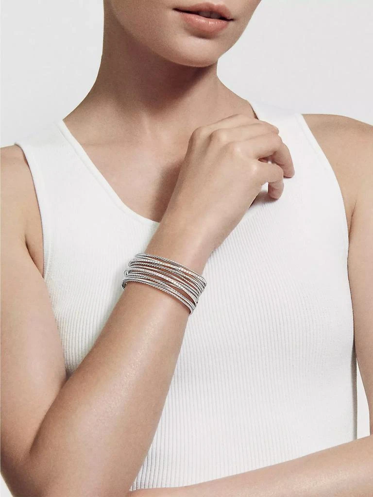 商品David Yurman|Crossover Cuff Bracelet in Sterling Silver,价格¥28845,第3张图片详细描述