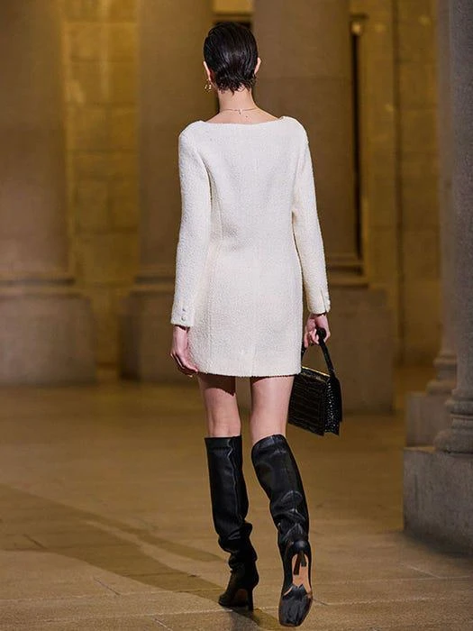 商品OUI MAIS NON|Wool Tweed Dress,价格¥1898,第3张图片详细描述