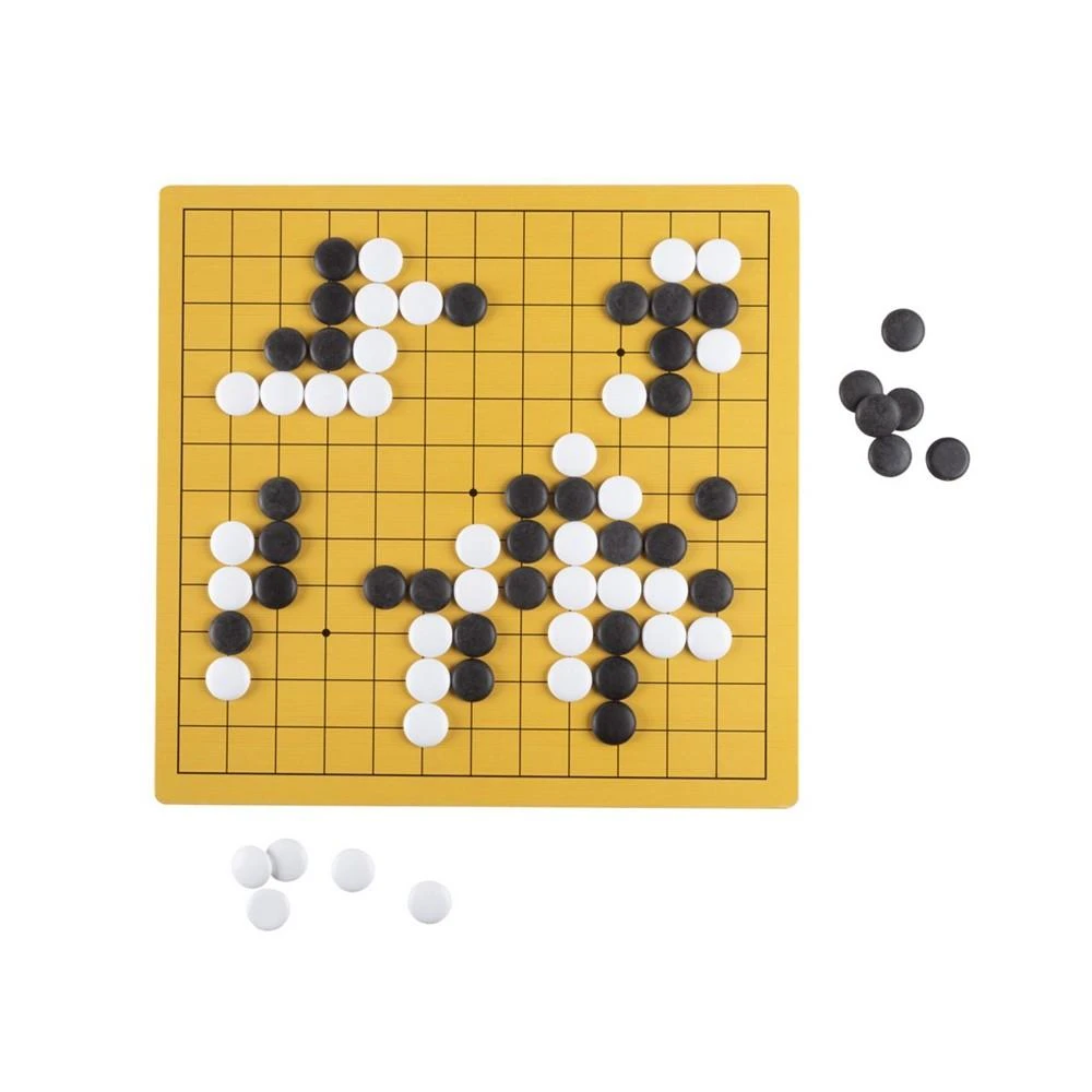 商品Trademark Global|Hey Play Go Board Game Set - Beginner'S Two Player Strategy Game With Reversible Board And Melamine Pieces For Adults And Children,价格¥422,第1张图片
