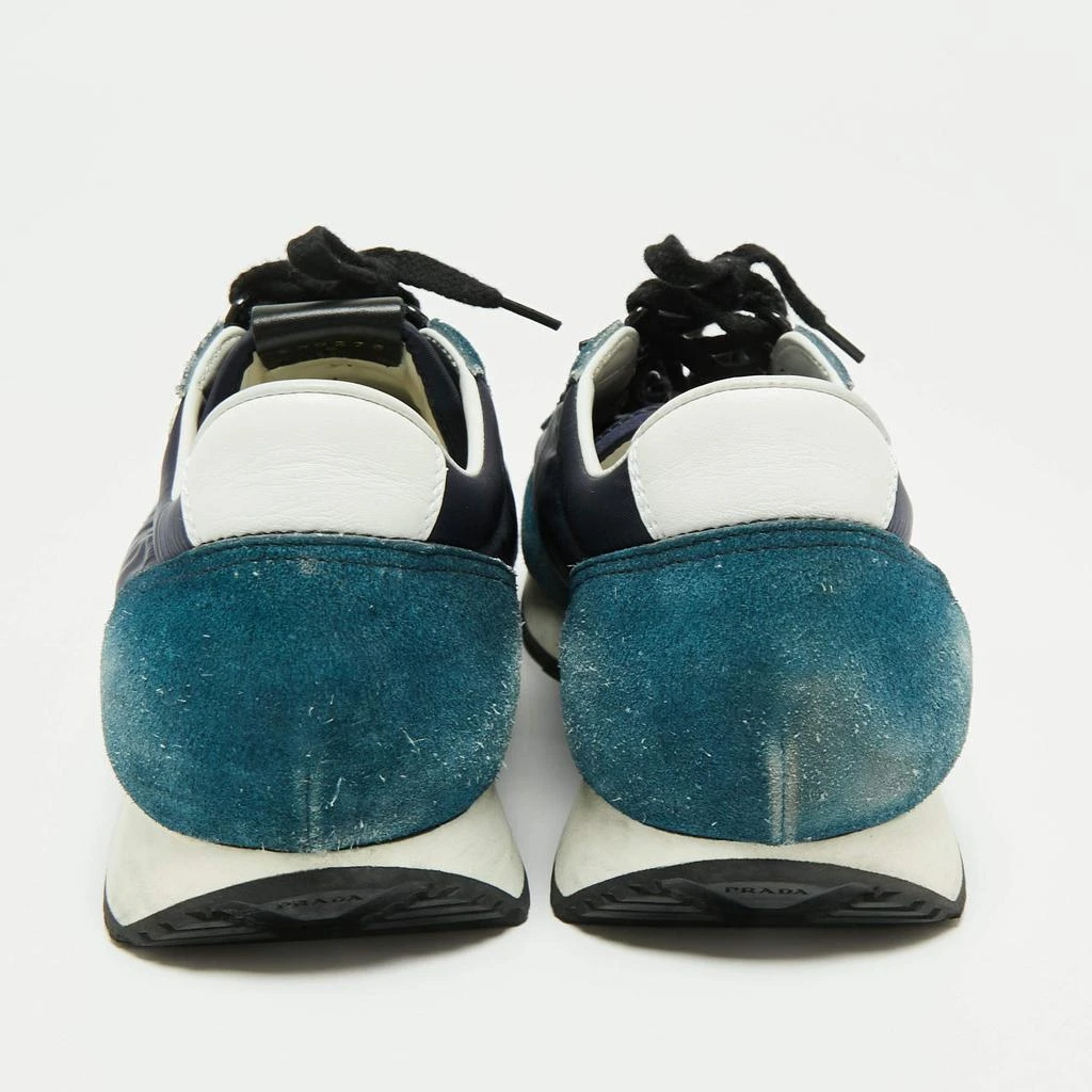 商品[二手商品] Prada|Prada Blue Suede And Nylon Low Top Sneakers Size 42,价格¥1445,第5张图片详细描述