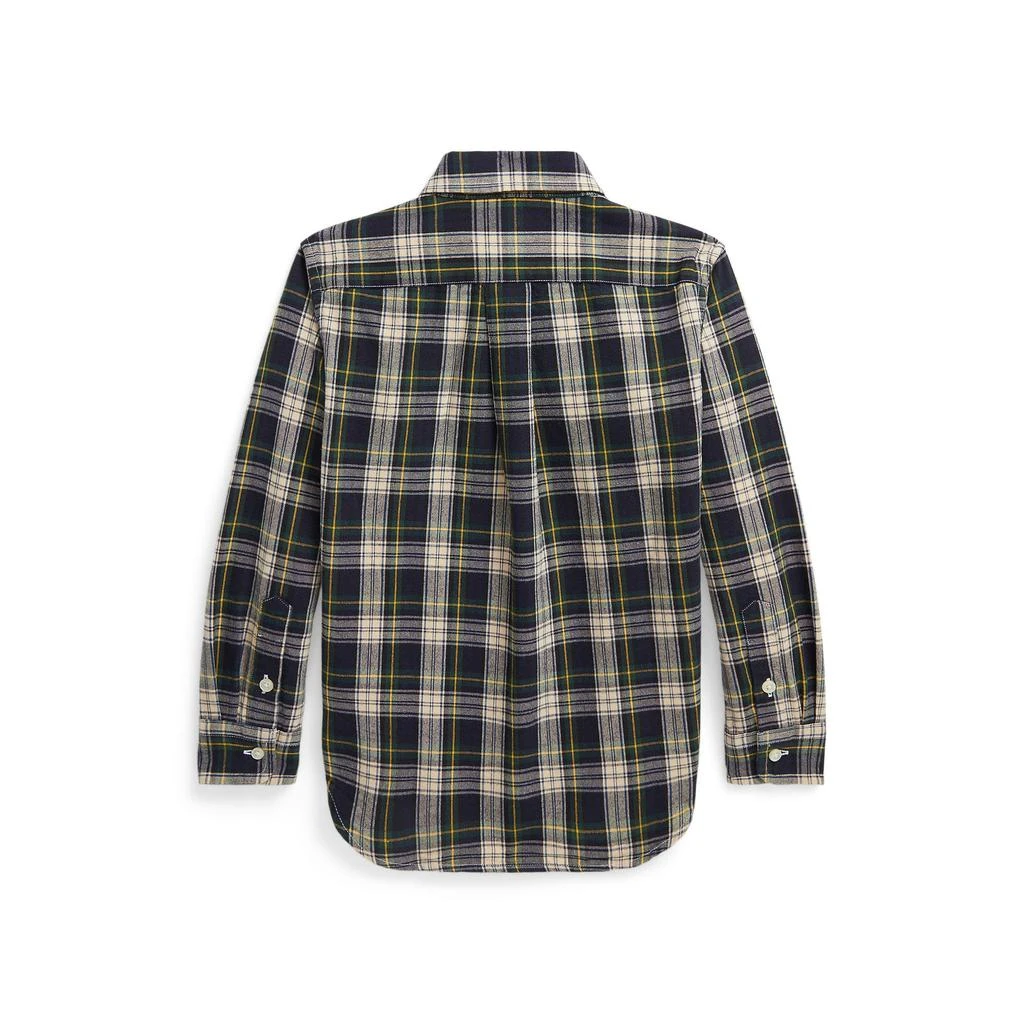 商品Ralph Lauren|Plaid Brushed Cotton Oxford Shirt (Toddle/Little Kids),价格¥213,第2张图片详细描述