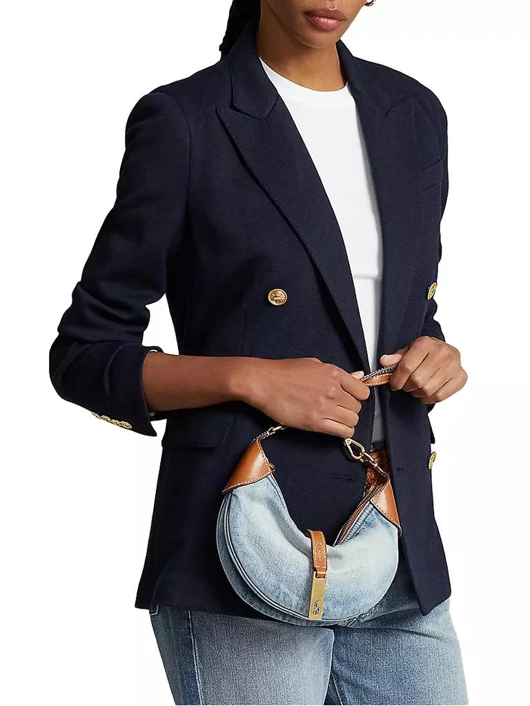 商品Ralph Lauren|Mini Polo ID Denim &amp; Leather Shoulder Bag,价格¥3741,第3张图片详细描述