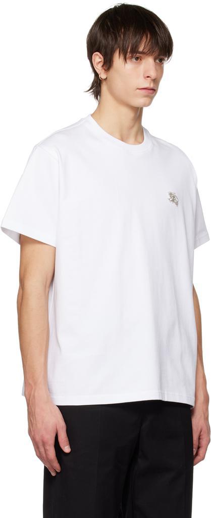 商品Burberry|White Crystal-Cut T-Shirt,价格¥4039,第4张图片详细描述