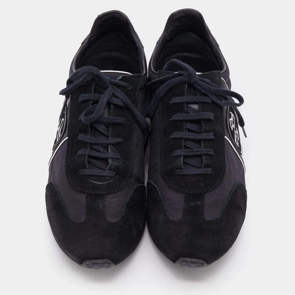 商品[二手商品] Gucci|Gucci Black Suede And Nylon GG Low Top Sneakers Size 44.5,价格¥3286,第3张图片详细描述