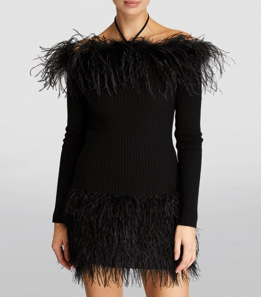 商品GIUSEPPE DI MORABITO|Feather-Trimmed Off-The-Shoulder Sweater,价格¥5292,第3张图片详细描述