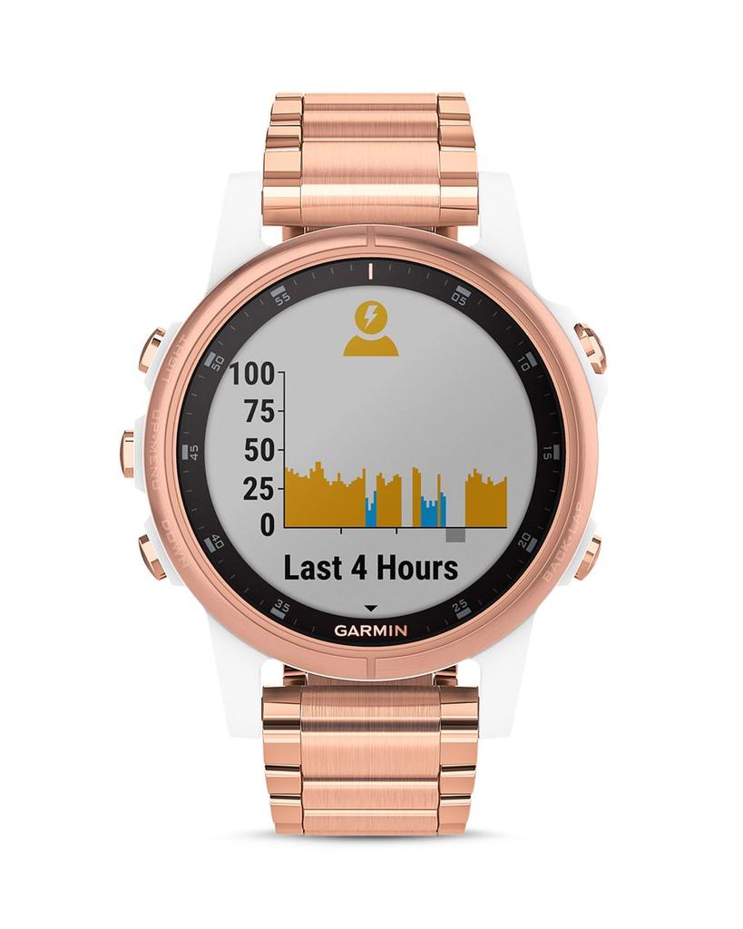 Fenix 5S Plus Rose Gold-Tone Link Bracelet Smartwatch, 42mm - 100% Exclusive商品第7张图片规格展示