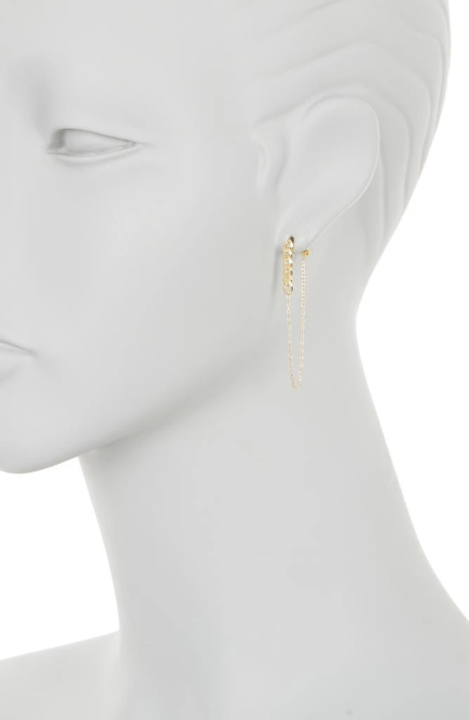 商品Gabi Rielle|Sterling Silver Curb Chain Drop Earrings,价格¥356,第2张图片详细描述