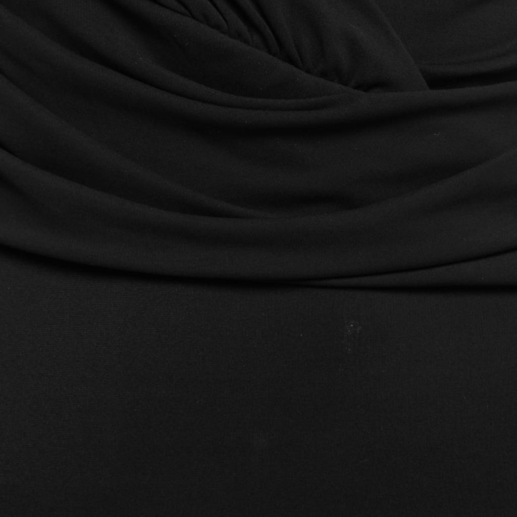 Gucci Black Crepe Drape Detail Sleeveless Dress S商品第3张图片规格展示