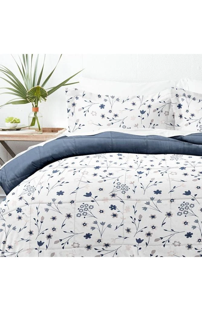 HOME SPUN Premium Down Alternative Forget Me Not Reversible Comforter Set 商品