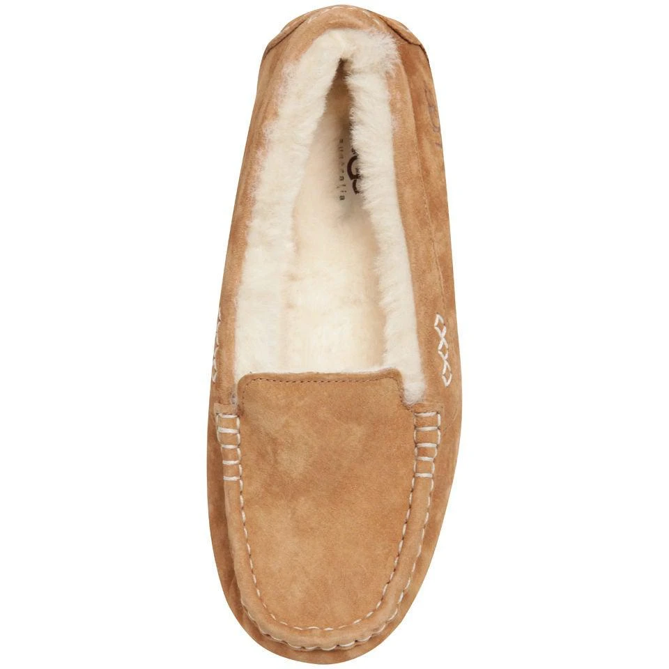 商品UGG|UGG Women's Ansley Moccasin Suede Slippers - Chestnut,价格¥591,第5张图片详细描述