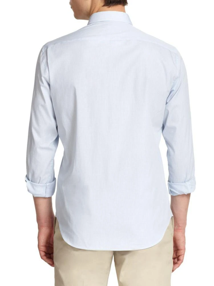 商品Theory|Zack Keyport Micro Gingham Button-Down Shirt,价格¥435,第2张图片详细描述