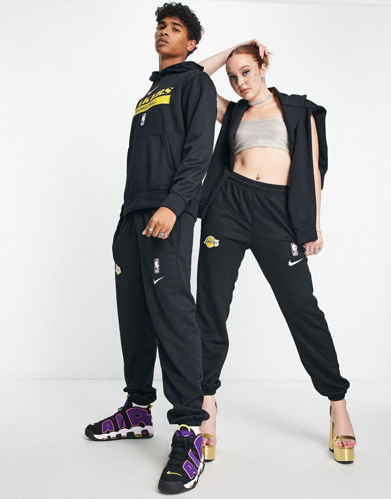 Nike Basketball NBA LA Lakers Spotlight joggers in black商品第4张图片规格展示