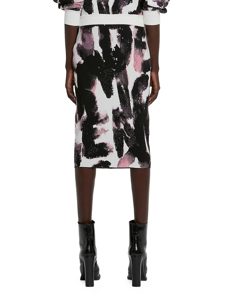 商品Alexander McQueen|Graphic Brushstroke Sweatshirt Midi-Skirt,价格¥4472,第4张图片详细描述