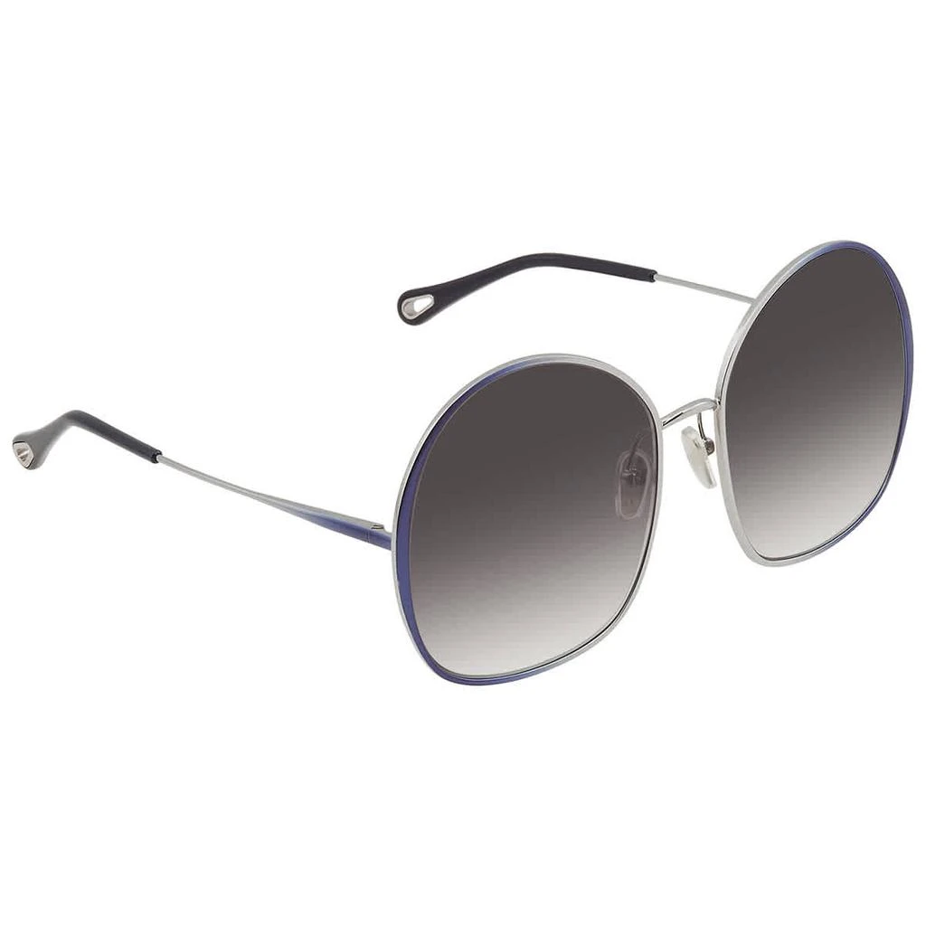 商品Chloé|Chloe Grey Gradient Round Ladies Sunglasses CH0014S 001 62,价格¥1064,第1张图片