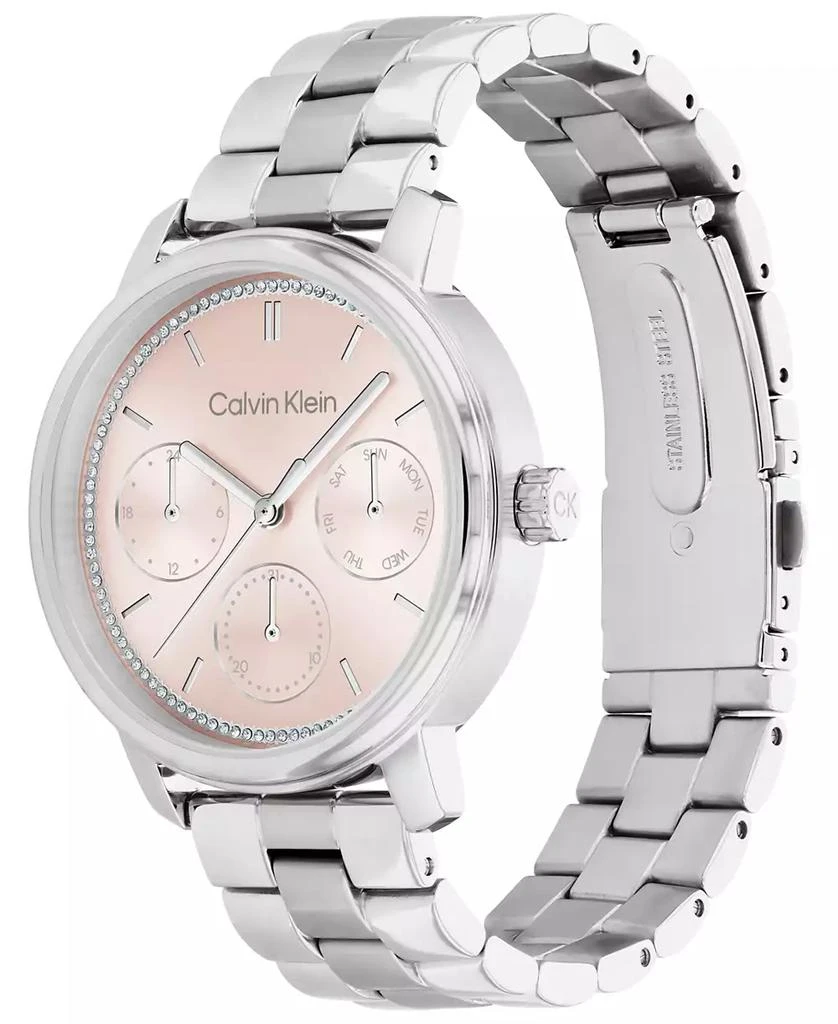 商品Calvin Klein|Women's Silver-Tone Stainless Steel Bracelet Watch 38mm,价格¥1422,第3张图片详细描述