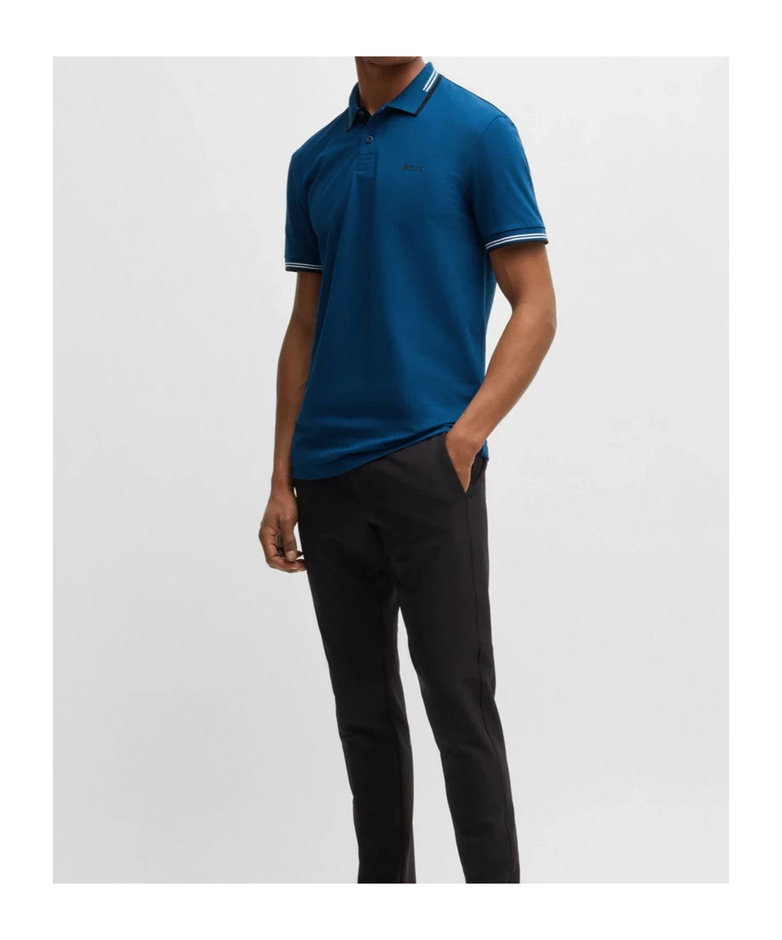 商品【商品预售15天发货】 Hugo Boss|Hugo Boss 男士T恤 50506193494 蓝色,价格¥745,第5张图片详细描述