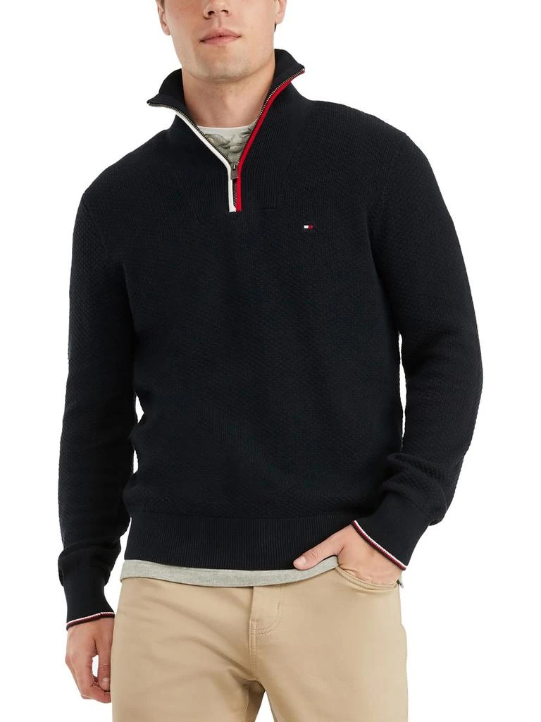 商品Tommy Hilfiger|Manhattan Mens Cotton Ribbed Trim Pullover Sweater,价格¥332,第4张图片详细描述