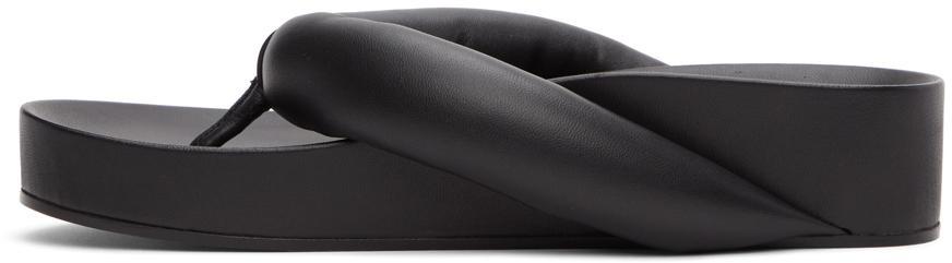 商品Jil Sander|Black Oversize Flip Flop Sandals,价格¥4213,第5张图片详细描述