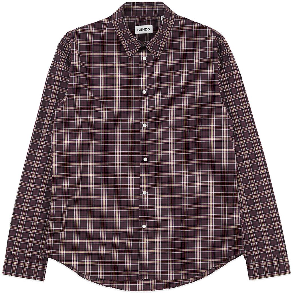 Checked Print Shirt - Magenta商品第1张图片规格展示