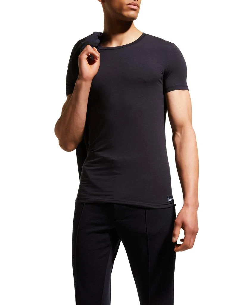 商品Zegna|Men's Stretch-Modal Crew T-Shirt,价格¥464,第1张图片