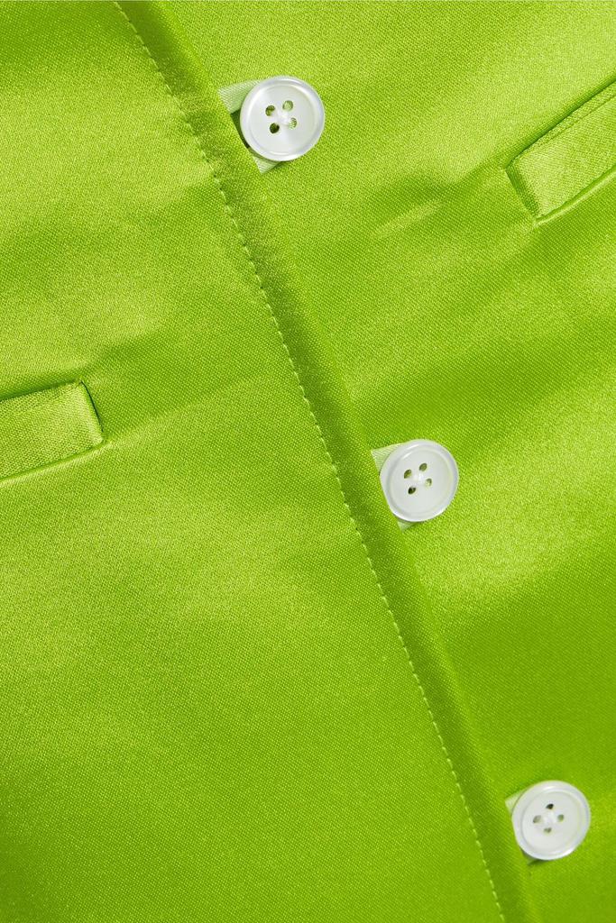 Button-detailed silk-satin midi skirt商品第4张图片规格展示