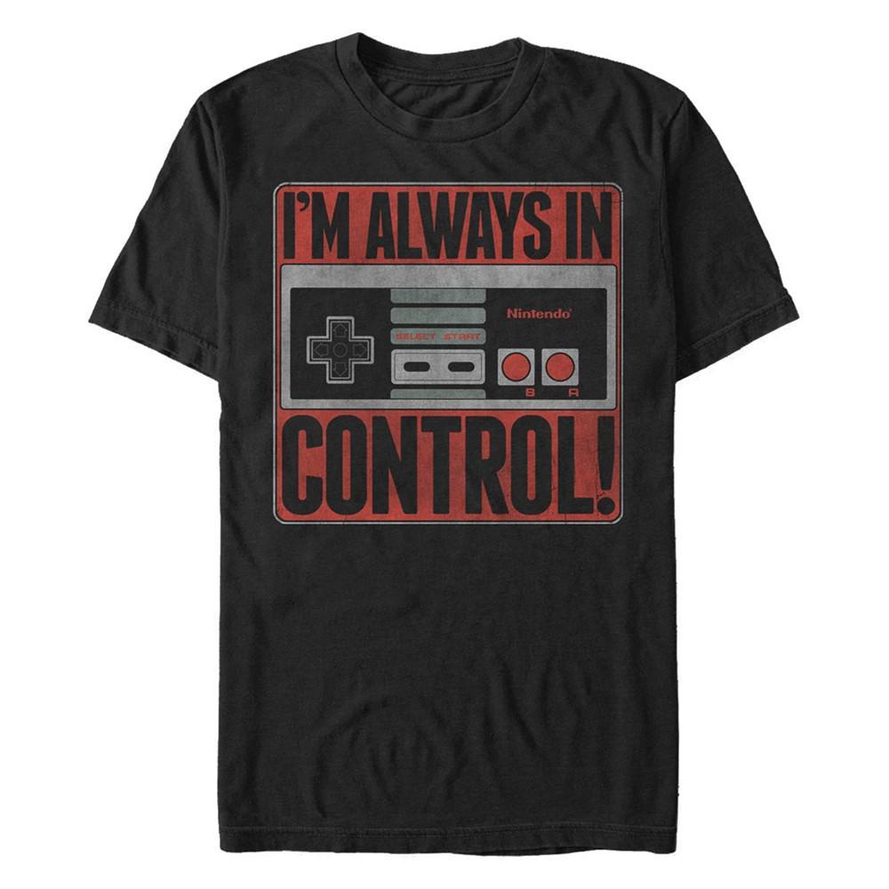 商品Nintendo|Nintendo Men's NES Controller I'M Always In Control Short Sleeve T-Shirt,价格¥176,第1张图片